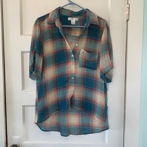 Plaid button down